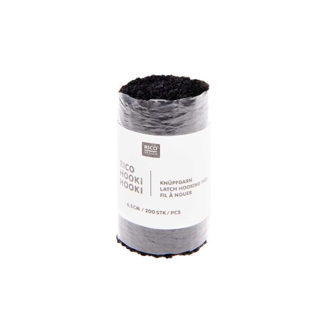 Knüpfgarn Hooki Hooki 6,5 cm, 200 St, 70 % Acryl, 30 % Polyester schwarz