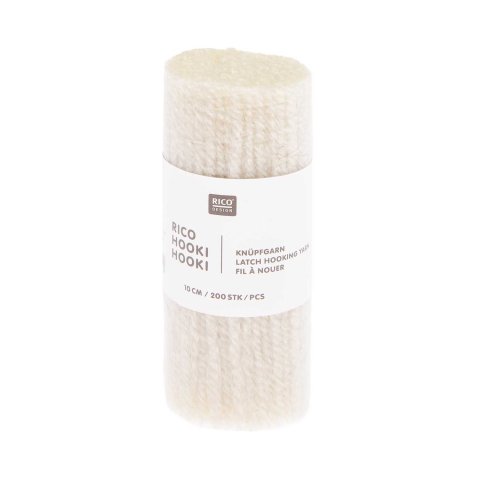 Knüpfgarn Hooki Hooki 10 cm, 200 St, 70 % Acryl, 30 % Polyester offwhite
