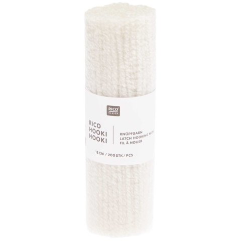 Knüpfgarn Hooki Hooki 13 cm, 200 St, 70 % Acryl, 30 % Polyester offwhite