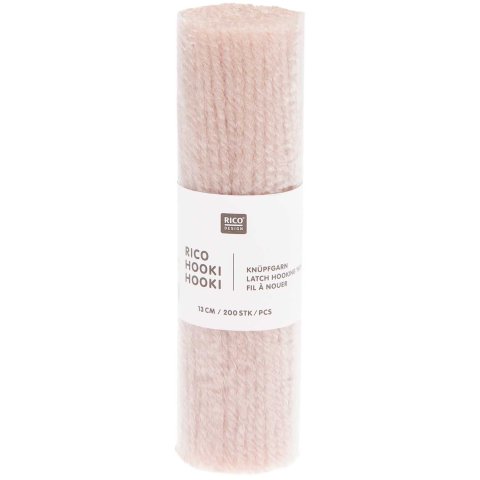 Knüpfgarn Hooki Hooki 13 cm, 200 St, 70 % Acryl, 30 % Polyester, puder