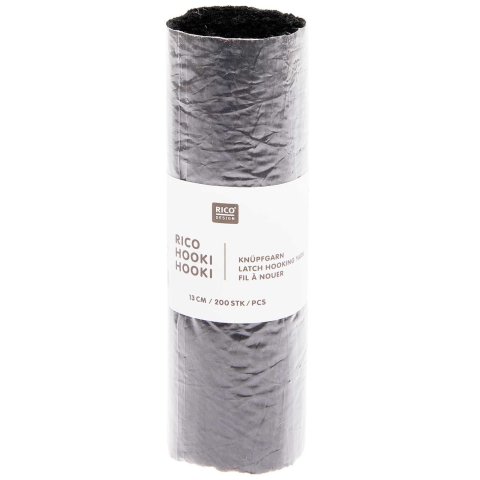 Knüpfgarn Hooki Hooki 13 cm, 200 St, 70 % Acryl, 30 % Polyester, schwarz