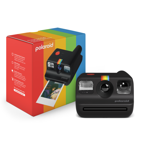 Polaroid Kamera Go, Generation 2 Black, mit Selbstauslöser, Doppelbelichtung, Blitz