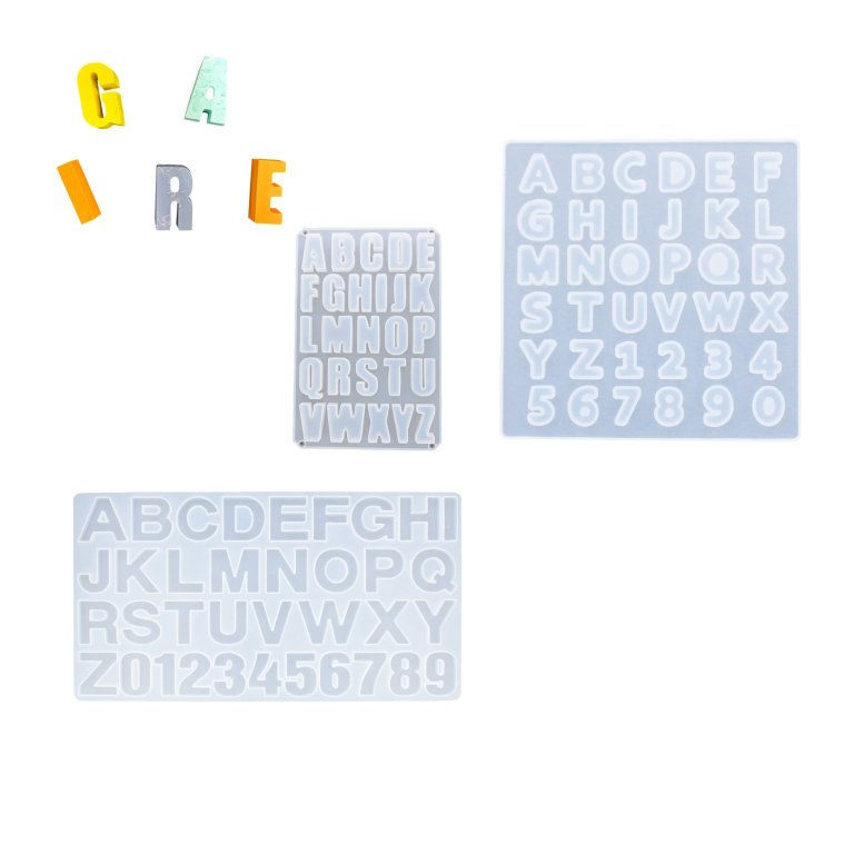 Jesmonite Silikonform Alphanumerisch