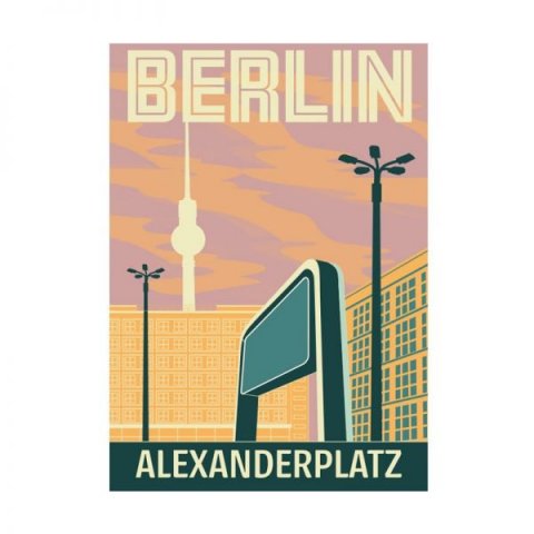 S.Wert Postal Berlín 105 X 148 mm, DIN A6, Alexanderplatz