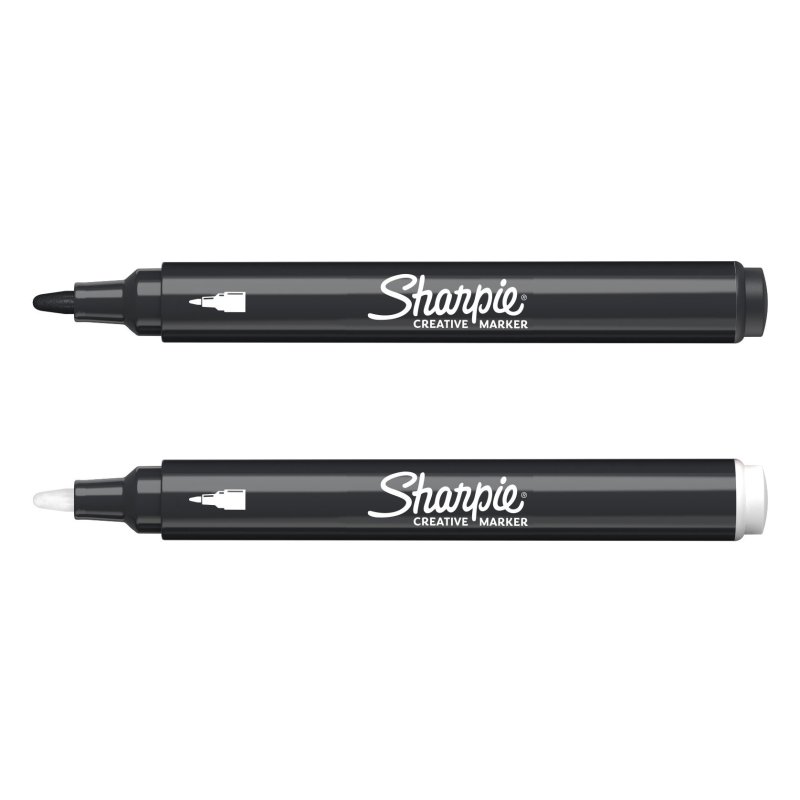 Sharpie Kreative Marker (2er Set) – Acrylmarker Auf Wasserbasis, Kugelförmige Spitze Für Lebendige Farben Auf Papier, Holz, Glas & Mehr