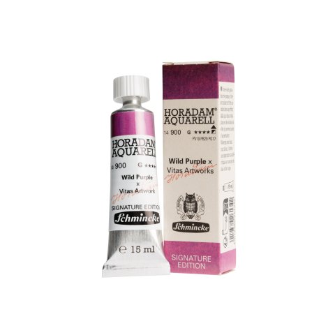 Schmincke Aquarellfarbe Horadam Signature Edition Tube, 15 ml, Wild Purple x Vitas Artworks