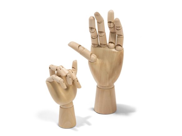 Model hand, wood unvarnished