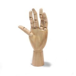 Modelo a mano, madera sin pintar hembra, izquierda, h = 250 mm
