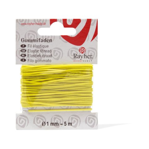 elastic thread ø = 1 mm, l = 5 m, yellow