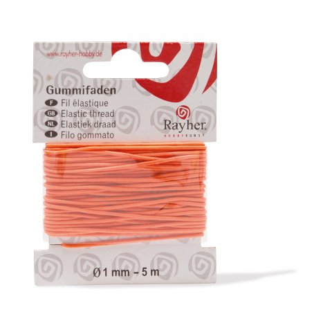 elastic thread ø = 1 mm, l = 5 m, orange