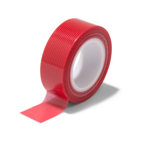 Cinta adhesiva Teraoka con tejido P-Cut TAPLE 15 mm x 5 m, s = 0,15 mm, rojo