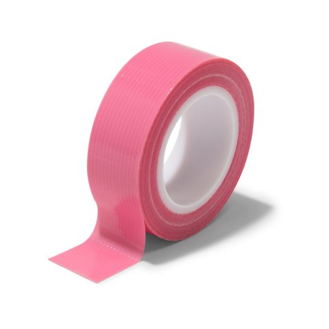 Teraoka TAPLE P-cut cloth adhesive tape, coloured 15 mm x 5 m, th = 0,15 mm, pink