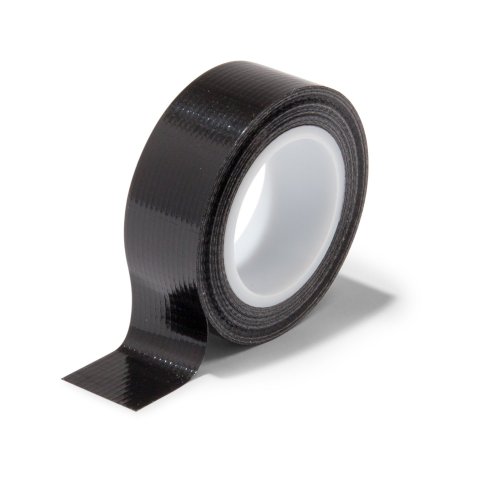 Teraoka TAPLE P-cut cloth adhesive tape, coloured 15 mm x 5 m, th = 0,15 mm, black