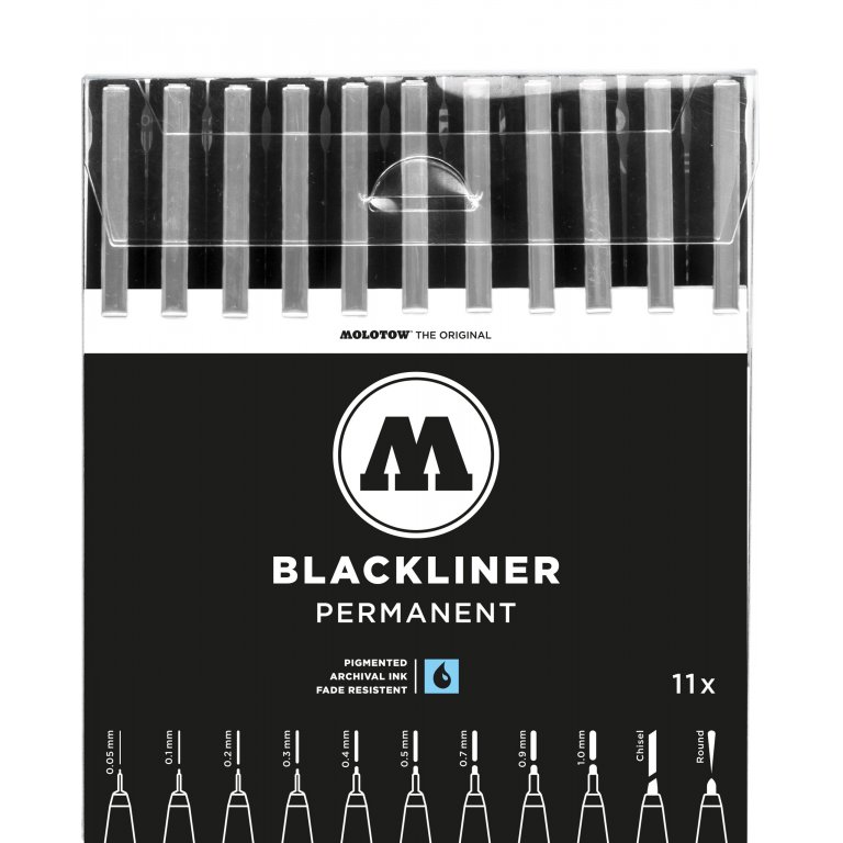 Molotow Blackliner Permanent, 11er-Set