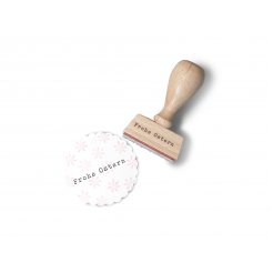 Sello con motivo de madera, Typo Feliz, tamaño del motivo = 3 x 37 mm