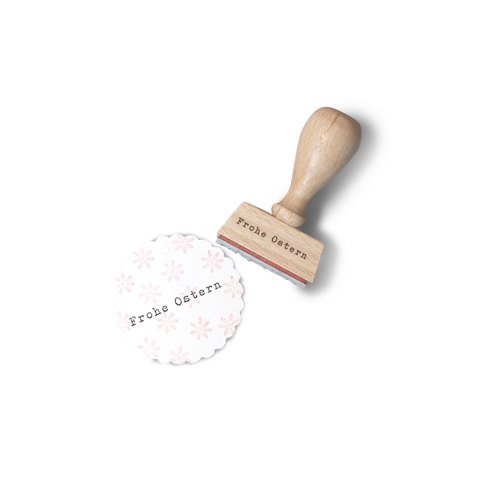 Motif stamps from wood, typo Happy, motif size = 3 x 37 mm