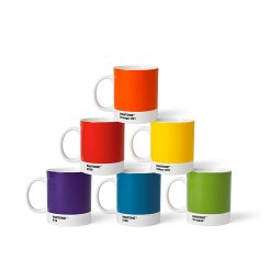 Pantone porcelain mug with handle