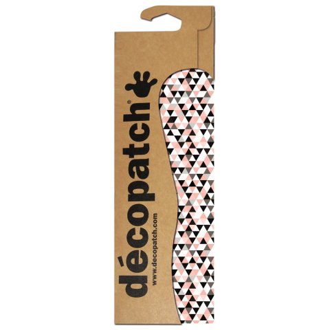 Décopatch, paper 3 Bg. 30 x 40 cm, No. 699, triangles pink/black/white