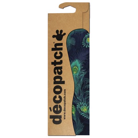 Décopatch, paper 3 pgs, 30 x 40 cm, No. 722, blue, peacock feather