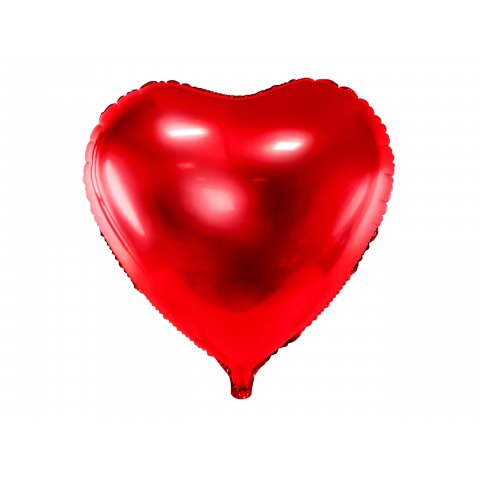 Globo de aluminio Símbolo/carácter rojo, h=45 cm, corazón