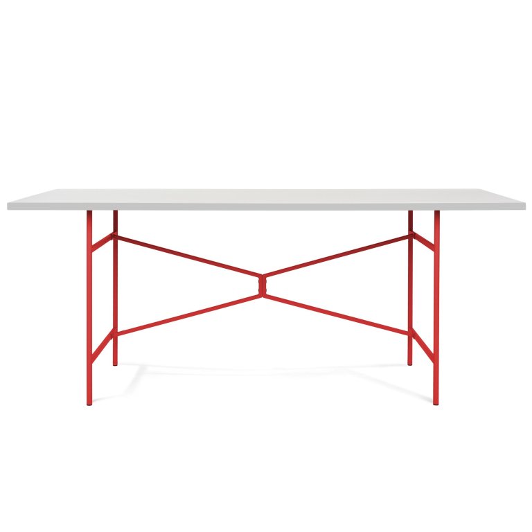Modulor Tisch X, reinrot matt