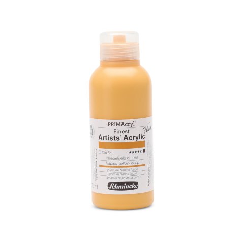 Schmincke vernice acrilica Primacryl Fluid Bottiglia PE 250 ml, giallo di Napoli scuro (673)