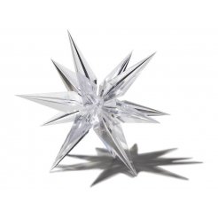 Plastic star, transparent, three-dimensional