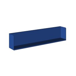 Modulor wall shelf L, colored 1500x300x210 mm, Ultramarinblau, RAL 5002 FS