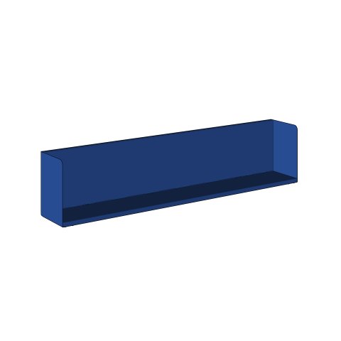 Modulor Wandregal L, farbig 1500x300x210 mm, Ultramarinblau, RAL 5002 FS