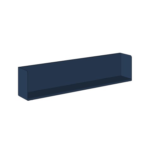 Modulor wall shelf L, colored 1500x300x210 mm, Stahlblau, RAL 5011 FS
