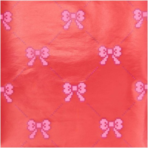 Geschenkpapier Rolle Paper Poetry Muster Pixel 2 m x 70 cm, 80 g/m², FSC Mix, Schleifen rot