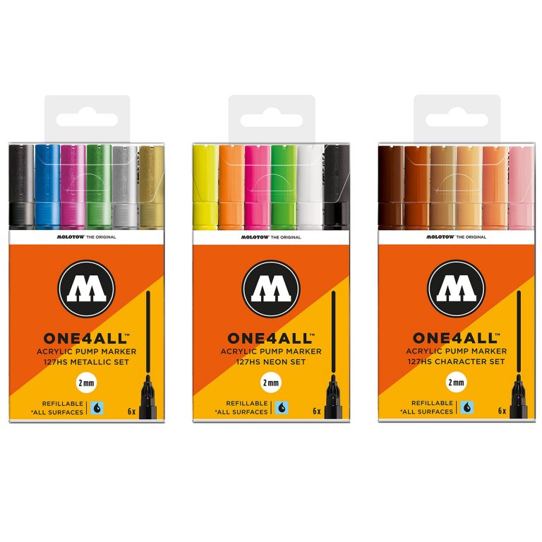 Pennarello Molotow One4all 127HS, set di 6 pezzi