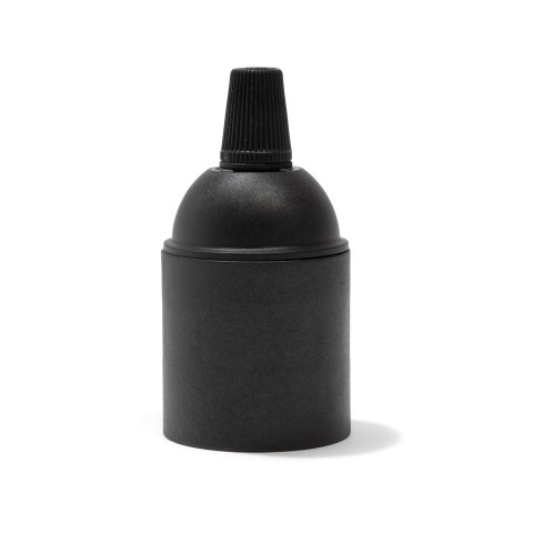 E27 socket, plastic negro mate, antitracción plástico negro