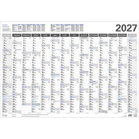 Organizador de pared 2027, 470 x 680 mm