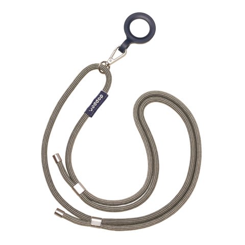 Dopper Umhängekordel Cord 45 - 85 cm, Karabiner und Ring, sandy black