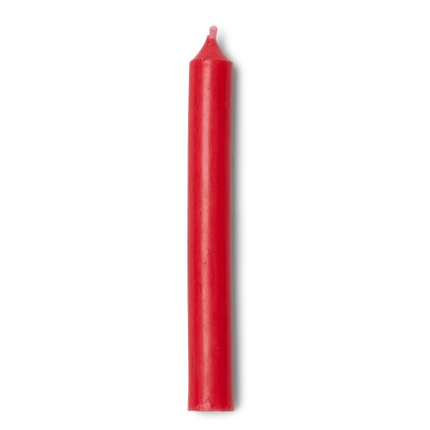 Kerzenfarm Hahn, Stabkerze klein ø 1,3 cm, h = 11 cm, durchgefärbt, rot
