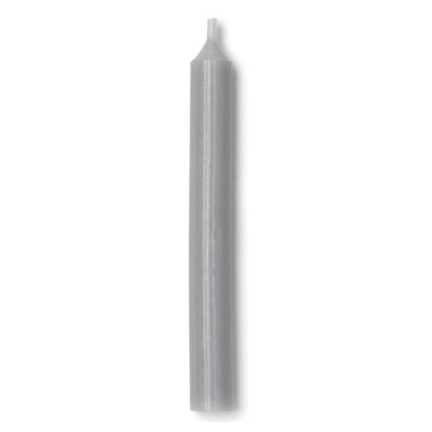 Kerzenfarm Hahn, Stabkerze klein ø 1,3 cm, h = 11 cm, durchgefärbt, grau