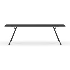 Tavolo Da Conferenza Piccolo Per 4 Persone - Scrivania Riunioni 160x100 Cm, Nero, Salvaspazio - Foto 10